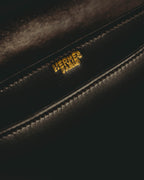 -SPECIAL- "HERMES" 50's Vintage box calf leather shoulder bag