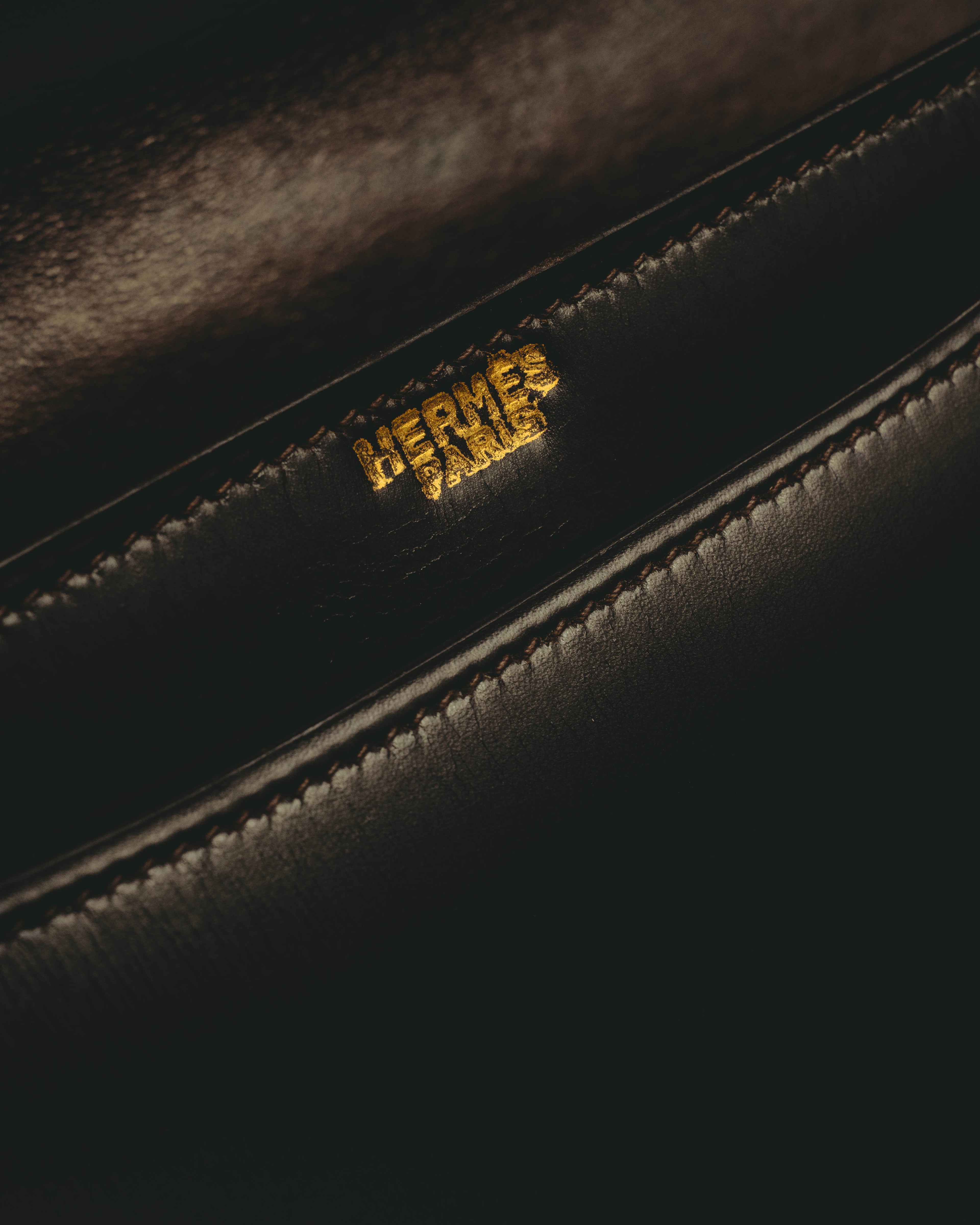 -SPECIAL- "HERMES" 50's Vintage box calf leather shoulder bag