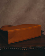 "Yves Saint Laurent" 70's-80's Cognac leather top handle bag