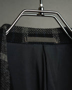 "COMME des GARÇONS HOMME"
90's Oversized wool checked tailored jacke