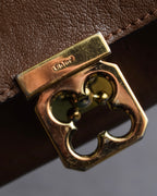 "Chloe" Fleur motif design leather long wallet