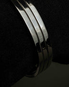 "DIOR HOMME" Logo engraved silver bangle