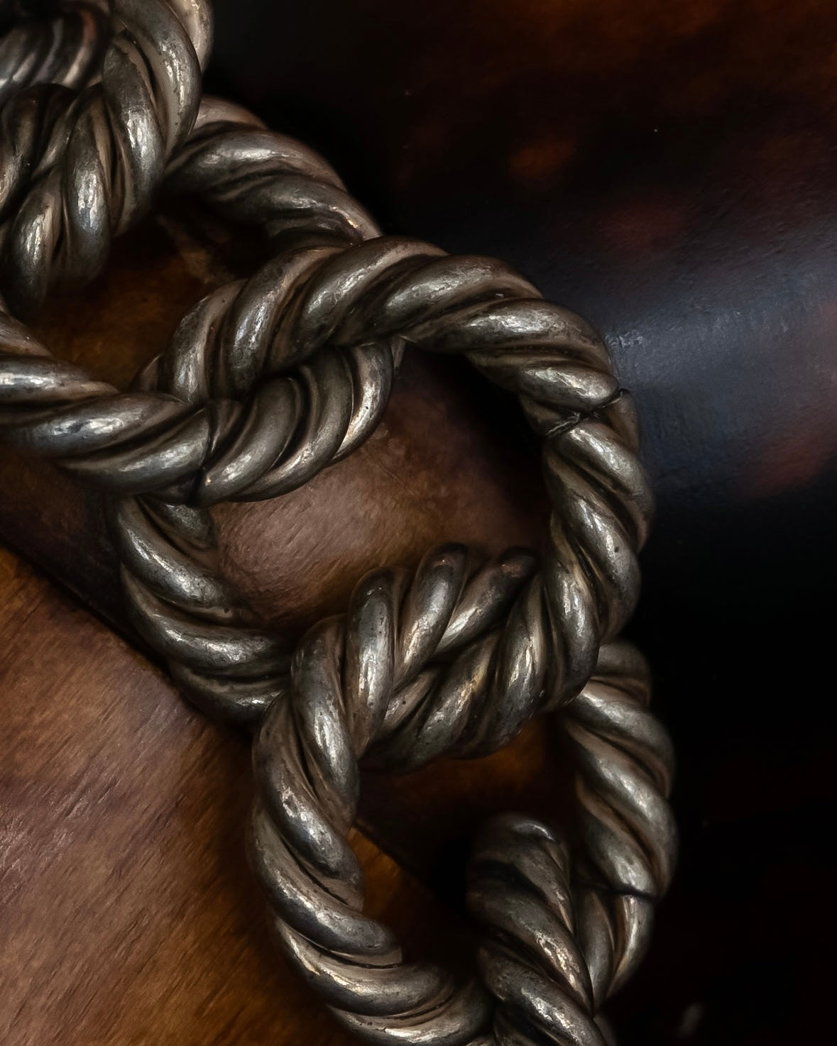 "CELINE" Rope twist design silver bracelet