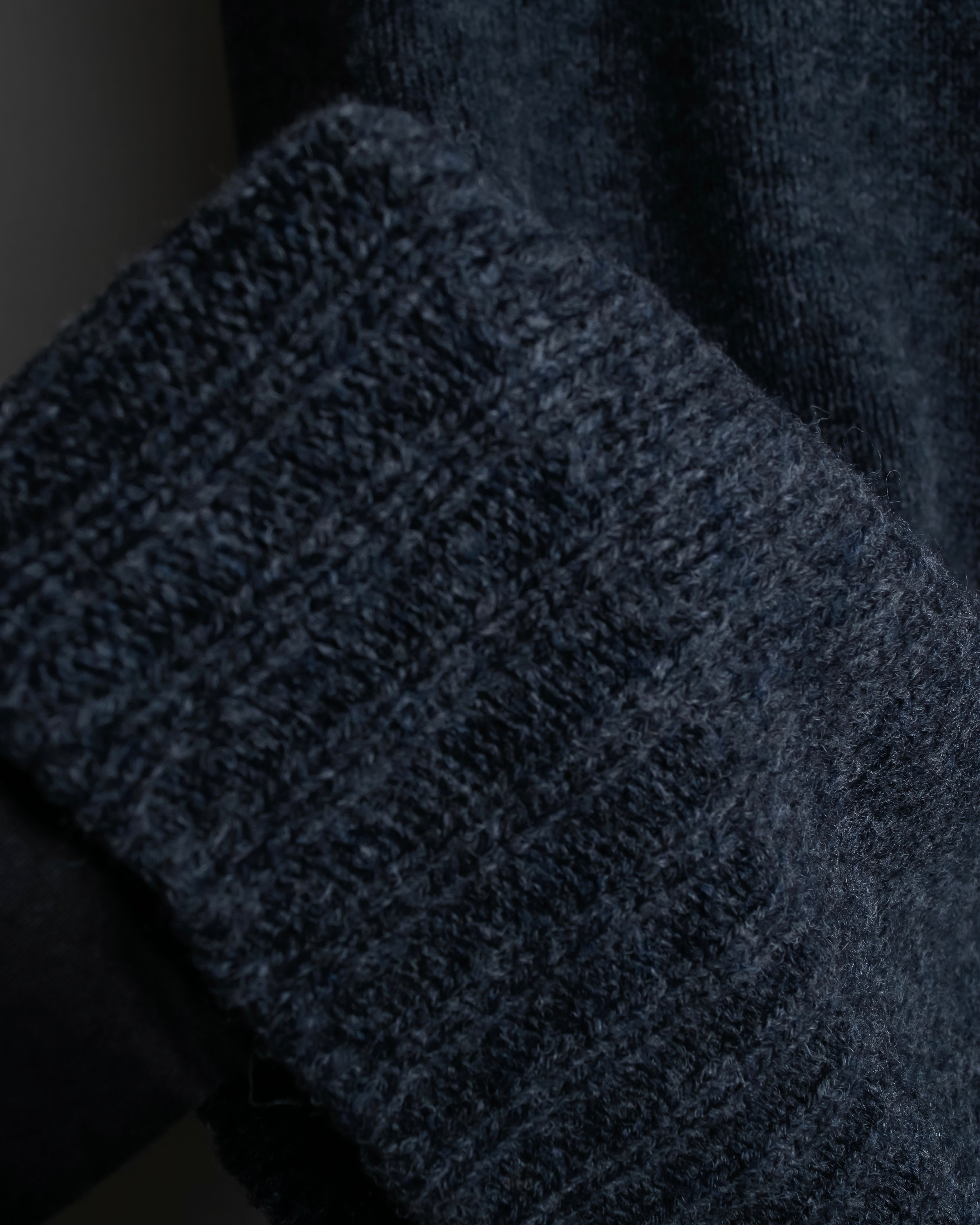 "Saint Laurent" Long-haired wool charcoal tone knit pullover