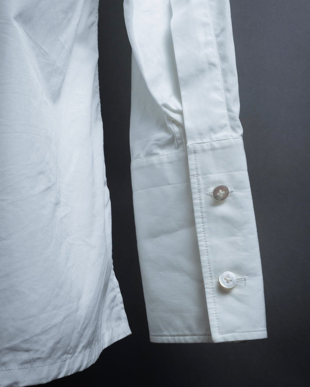 "MAISON MARGIELA" 20AW Long cuff design cotton white shirt