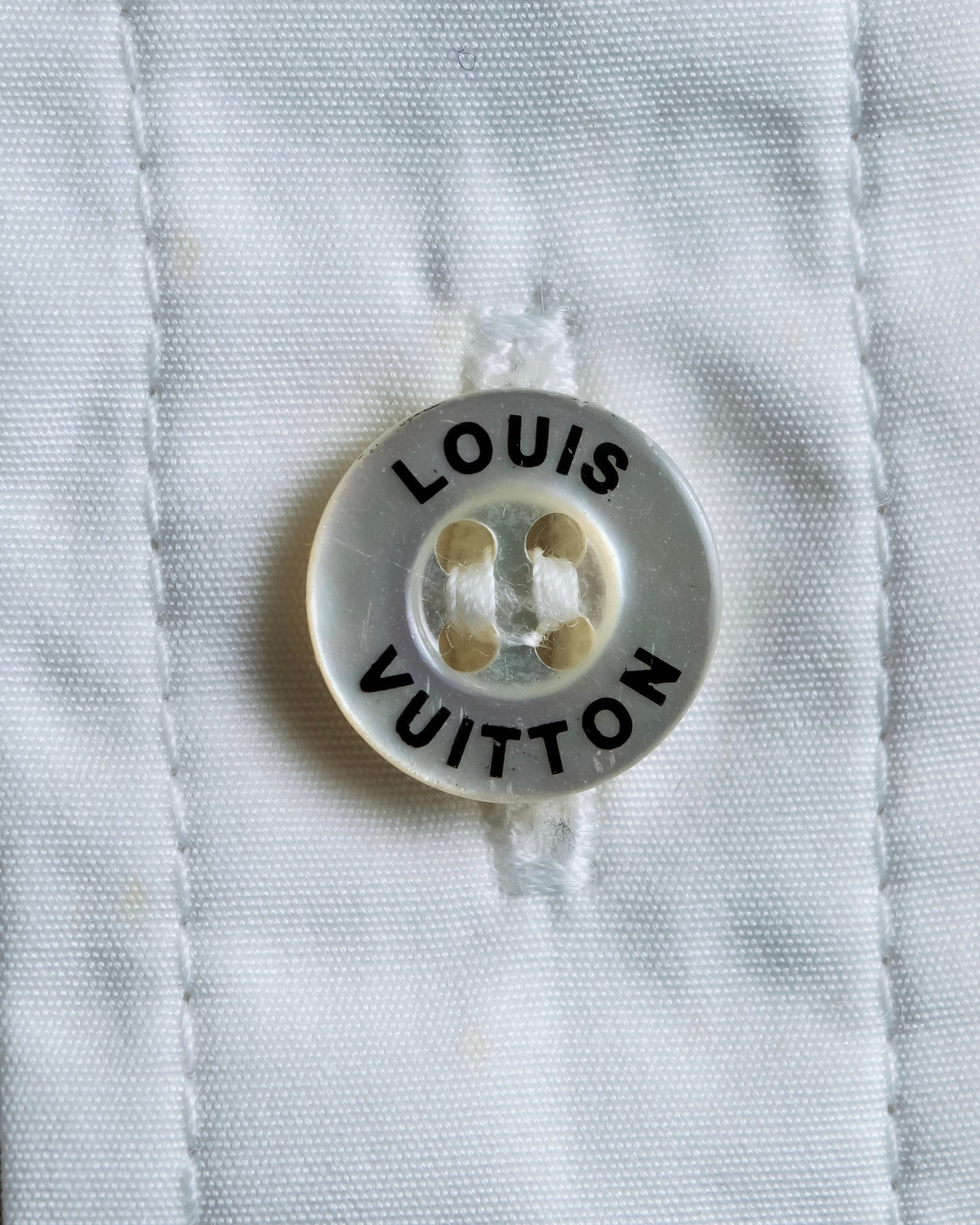 "LOUIS VUITTON" Ribbon frill design regular collar shirt