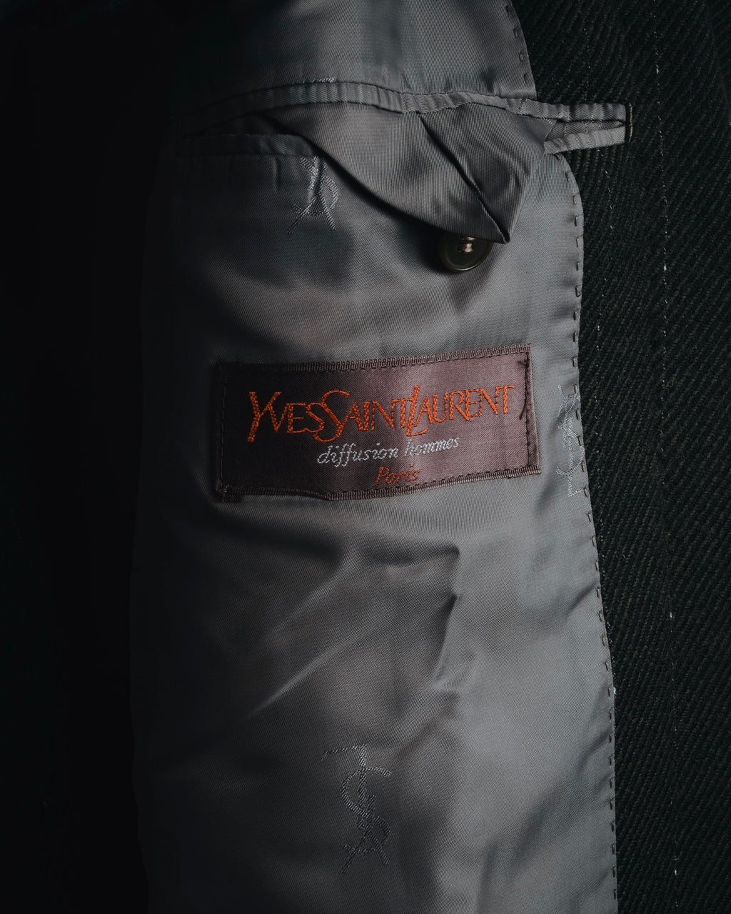 "Yves Saint Laurent diffusion hommes" 80’s-90’s structured glitter pinstripe wool suit set-up