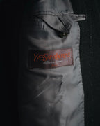 "Yves Saint Laurent diffusion hommes" 80’s-90’s structured glitter pinstripe wool suit set-up