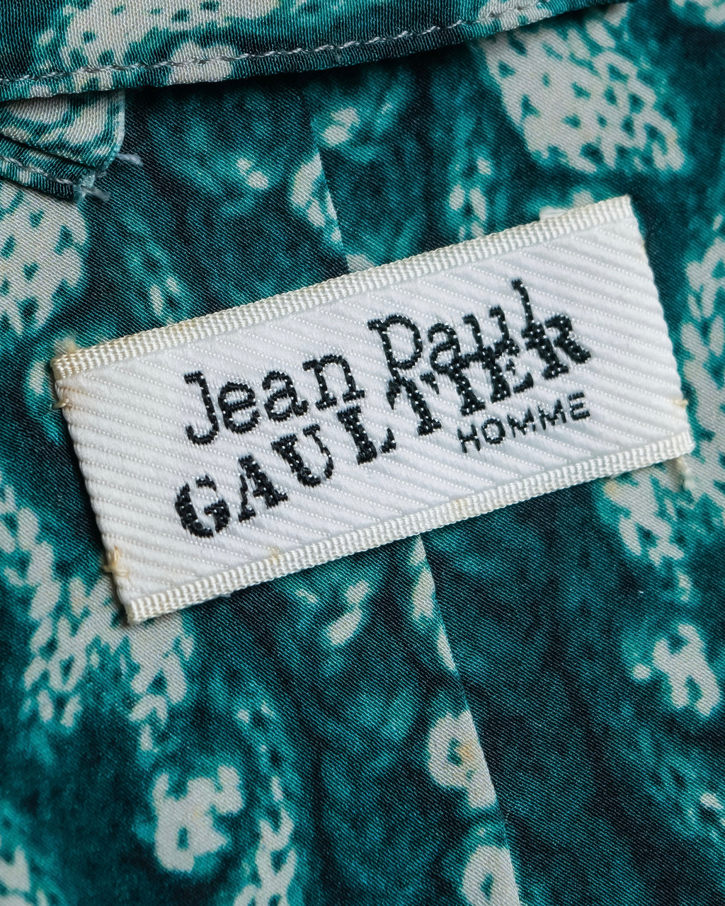 "JEAN PAUL GAULTIER" Trompe l'oeil design silk neck tie