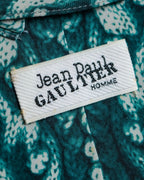 "JEAN PAUL GAULTIER" Trompe l'oeil design silk neck tie