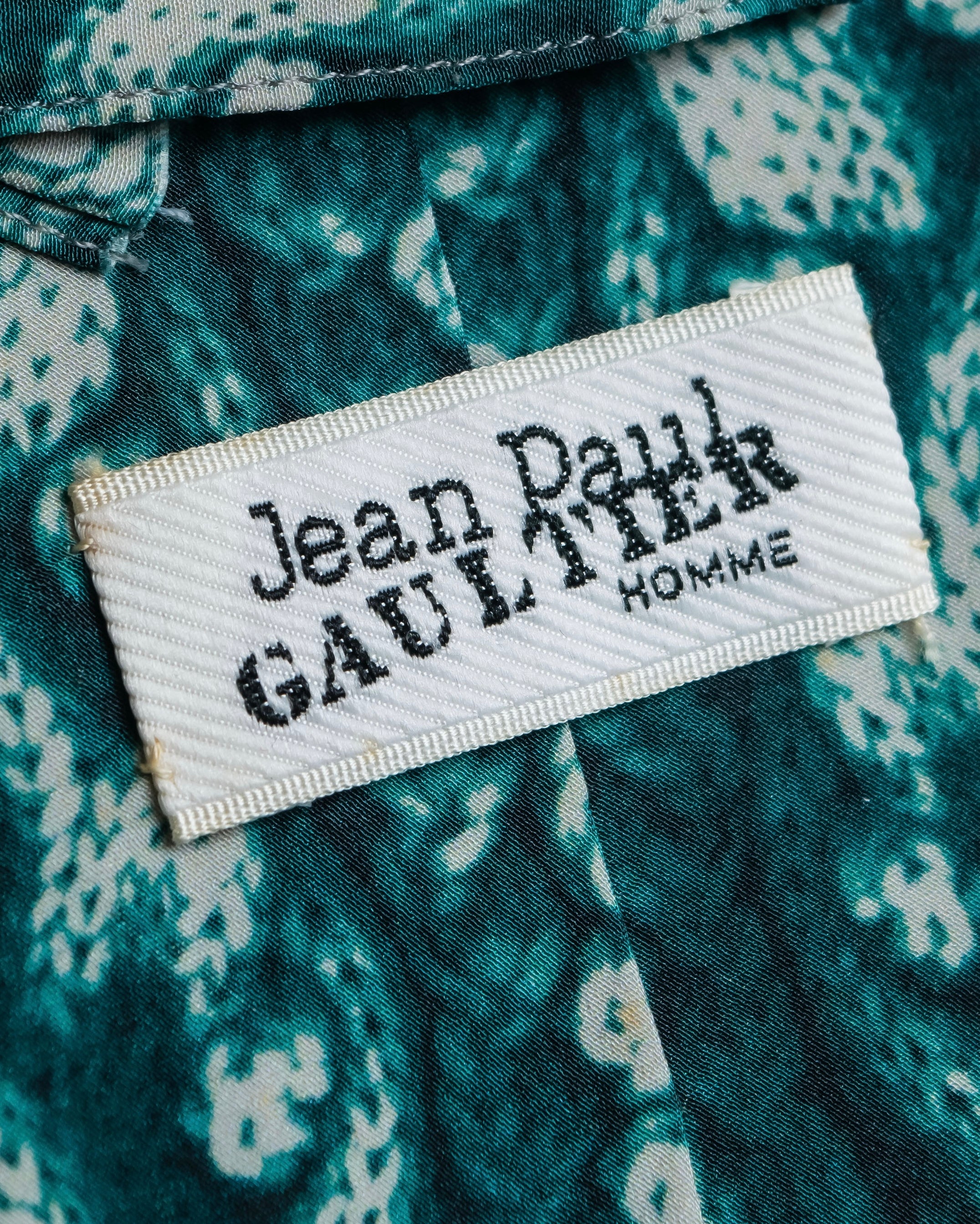 "JEAN PAUL GAULTIER" Trompe l'oeil design silk neck tie