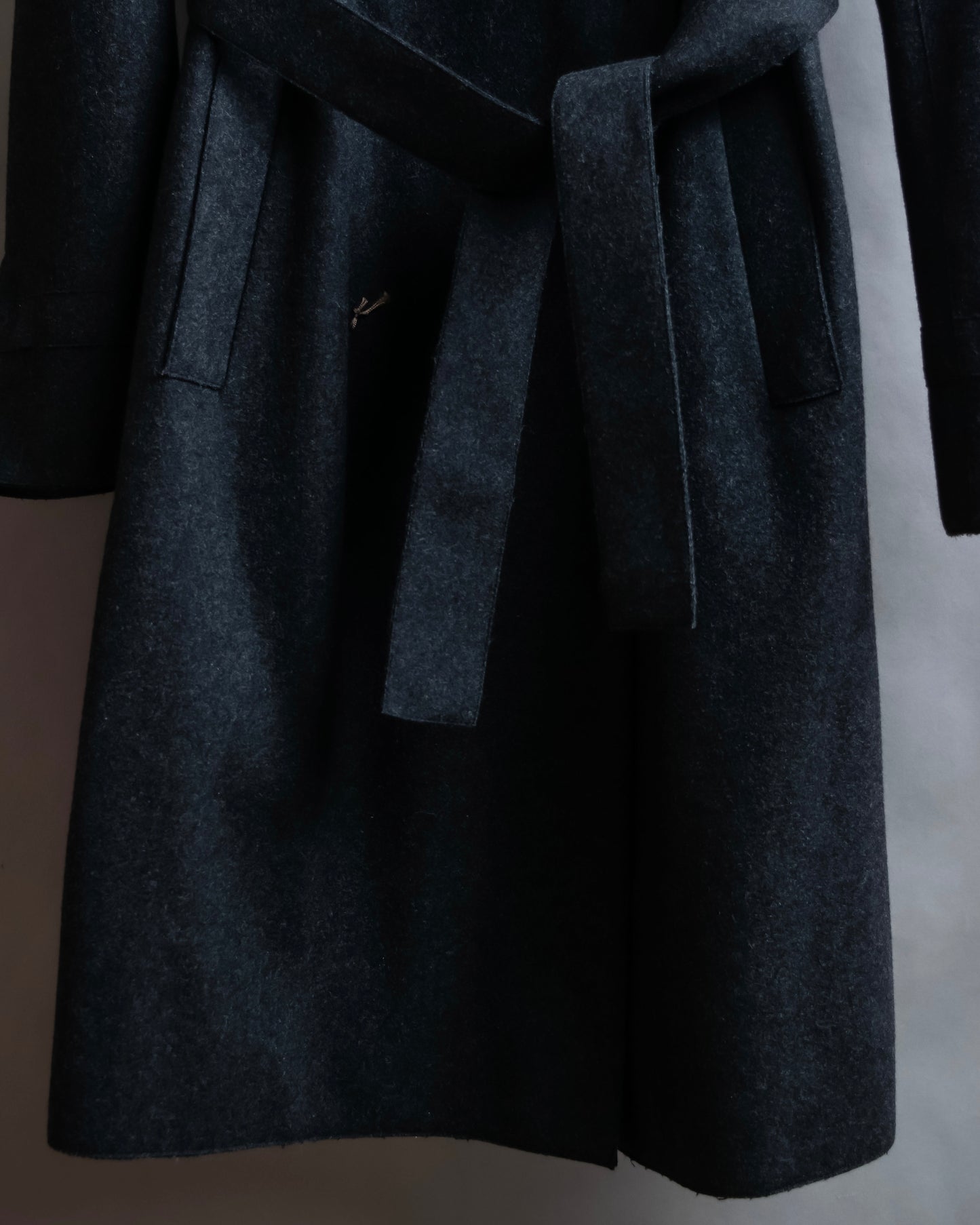 "FENDI" Snap button detail belted trench coat