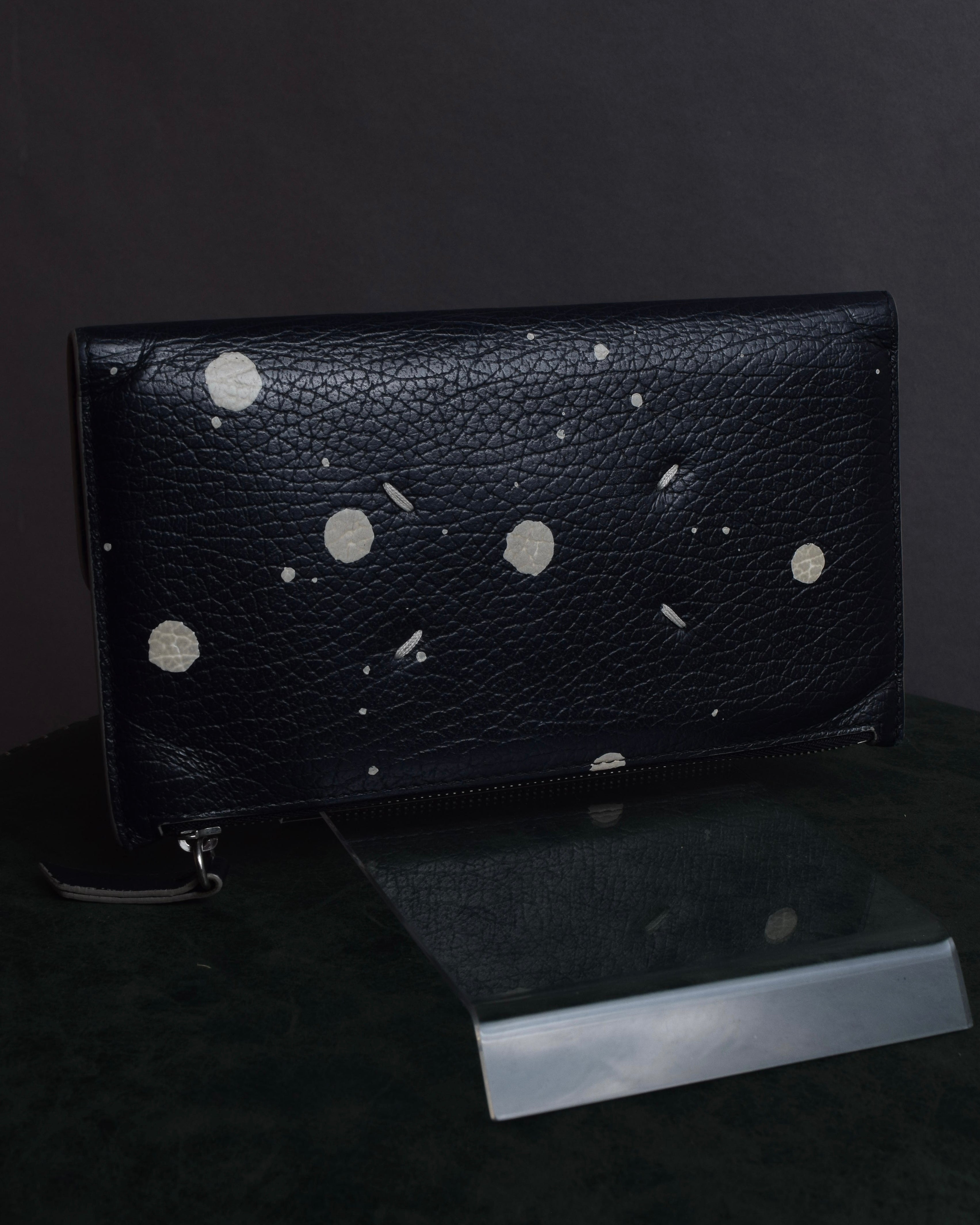 "MAISON MARGIELA" Paint spot pattern leather wallet