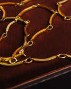 "Yves Saint Laurent" 80's-90's Gold tone multi chain necklace
