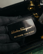 “Salvatore Ferragamo“ 1998-2003 Gancini patent leather handbag