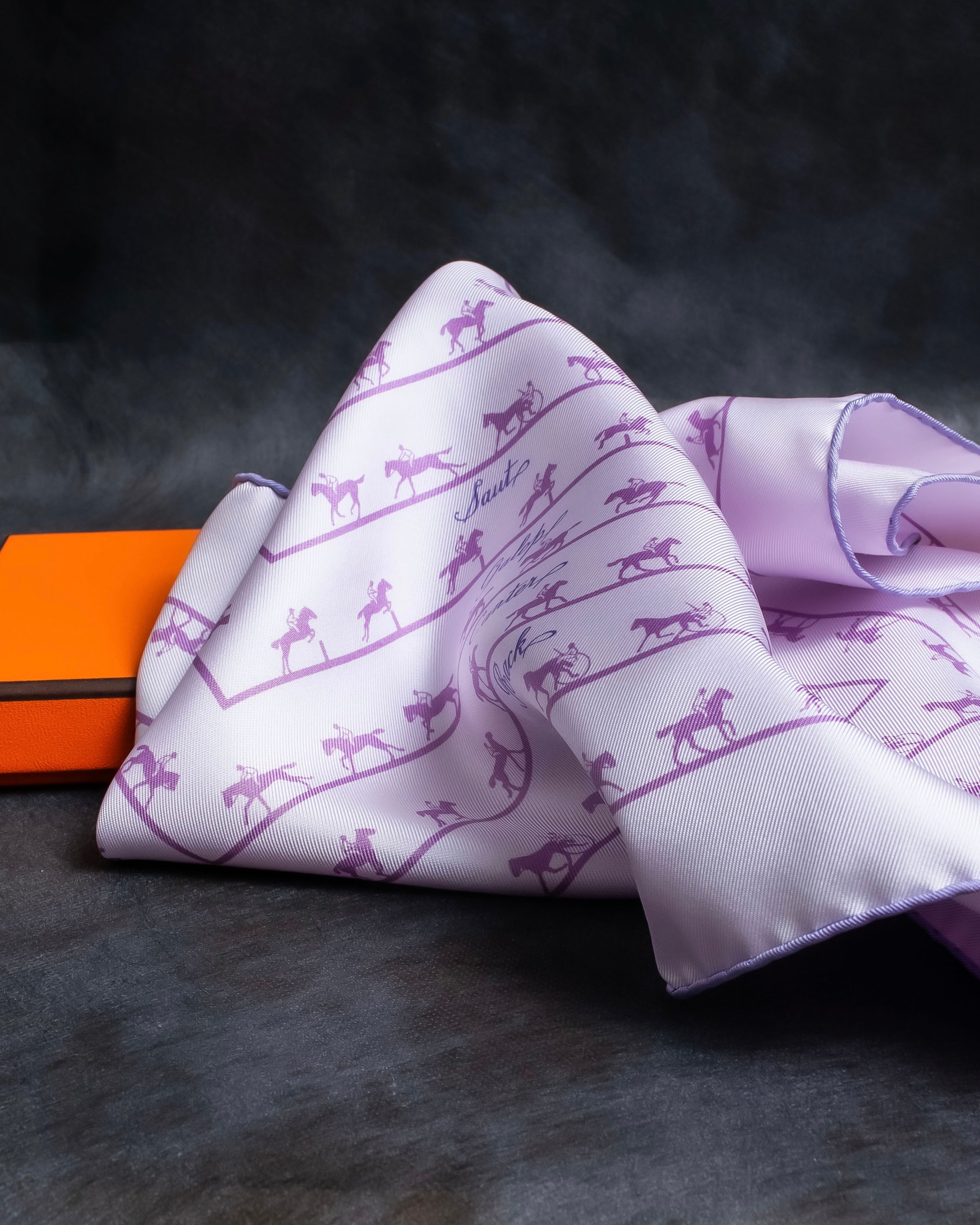 "HERMES" Horse riding pattern petit carre scarf