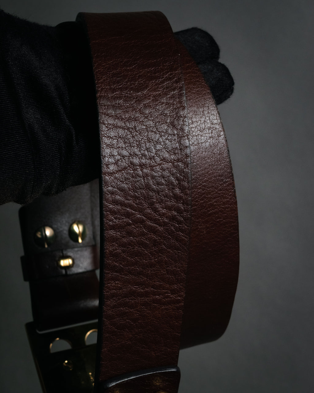 “FENDI” 2000’s FF studded sculptural leather belt