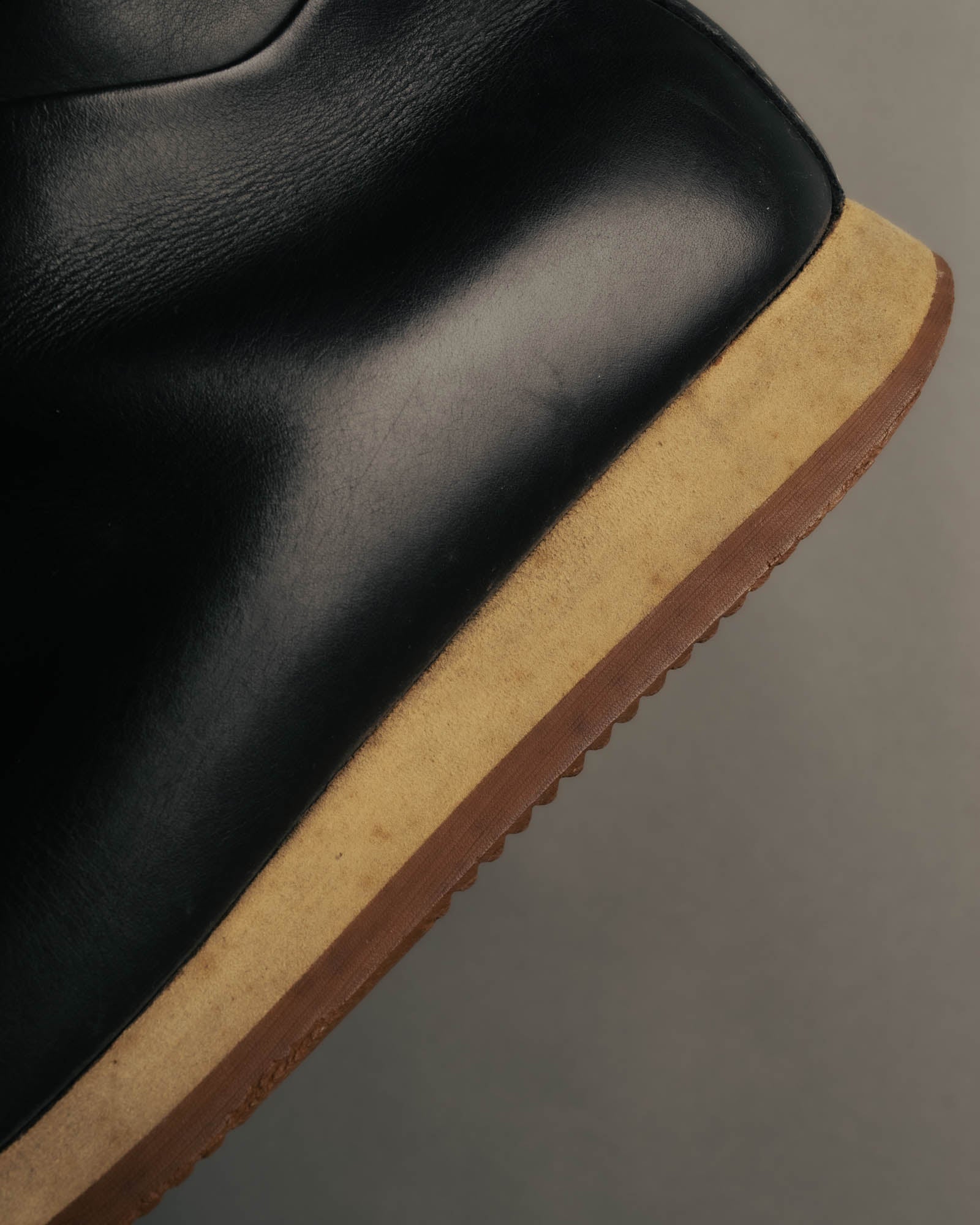 "Hermès" 90's-00's Minimal leather knee-high boots