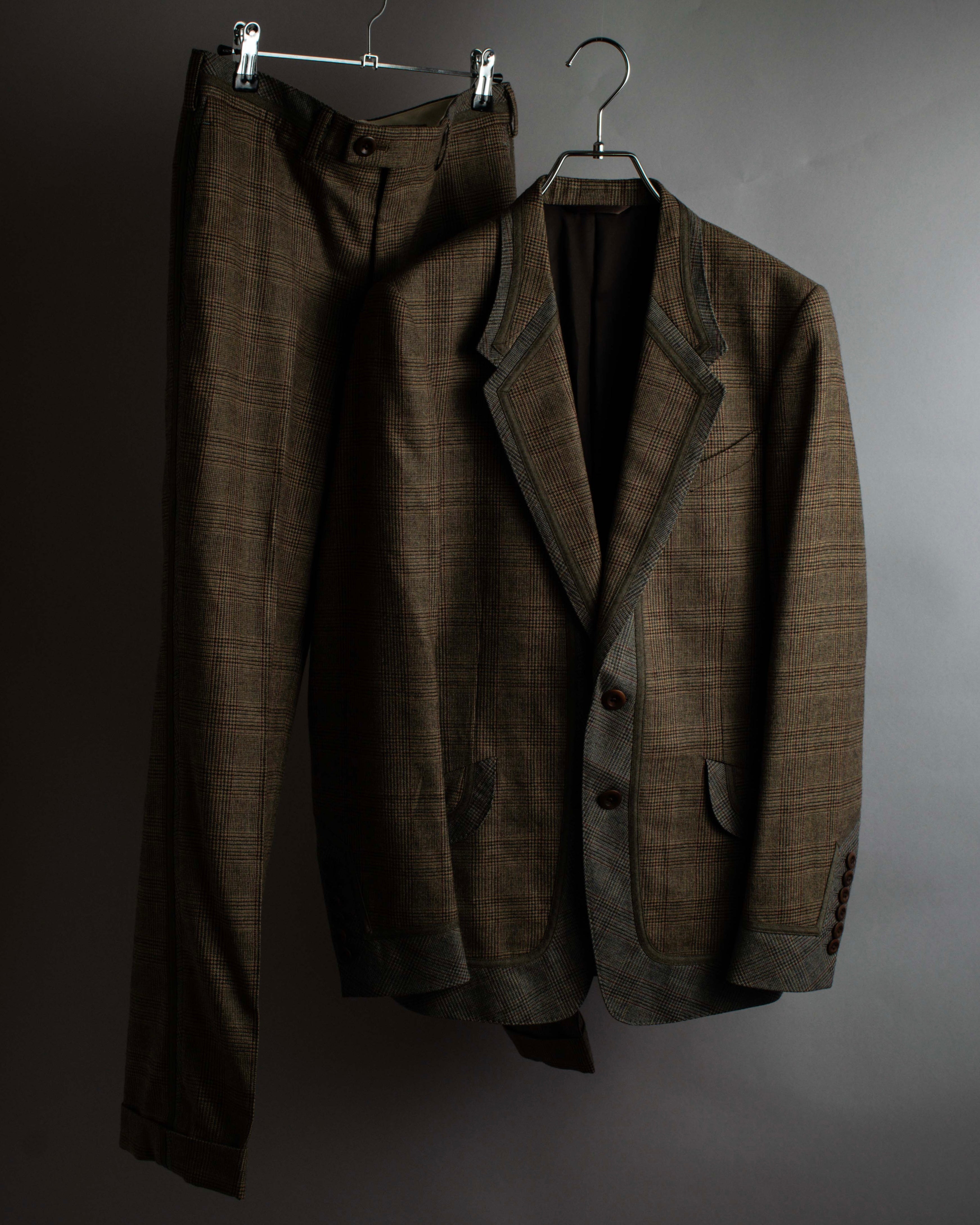 "PAUL SMITH" Flaming detail glen plaid set up