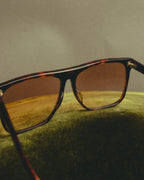 "Yves Saint Laurent" 80's Oversized tortoiseshell square sunglasses