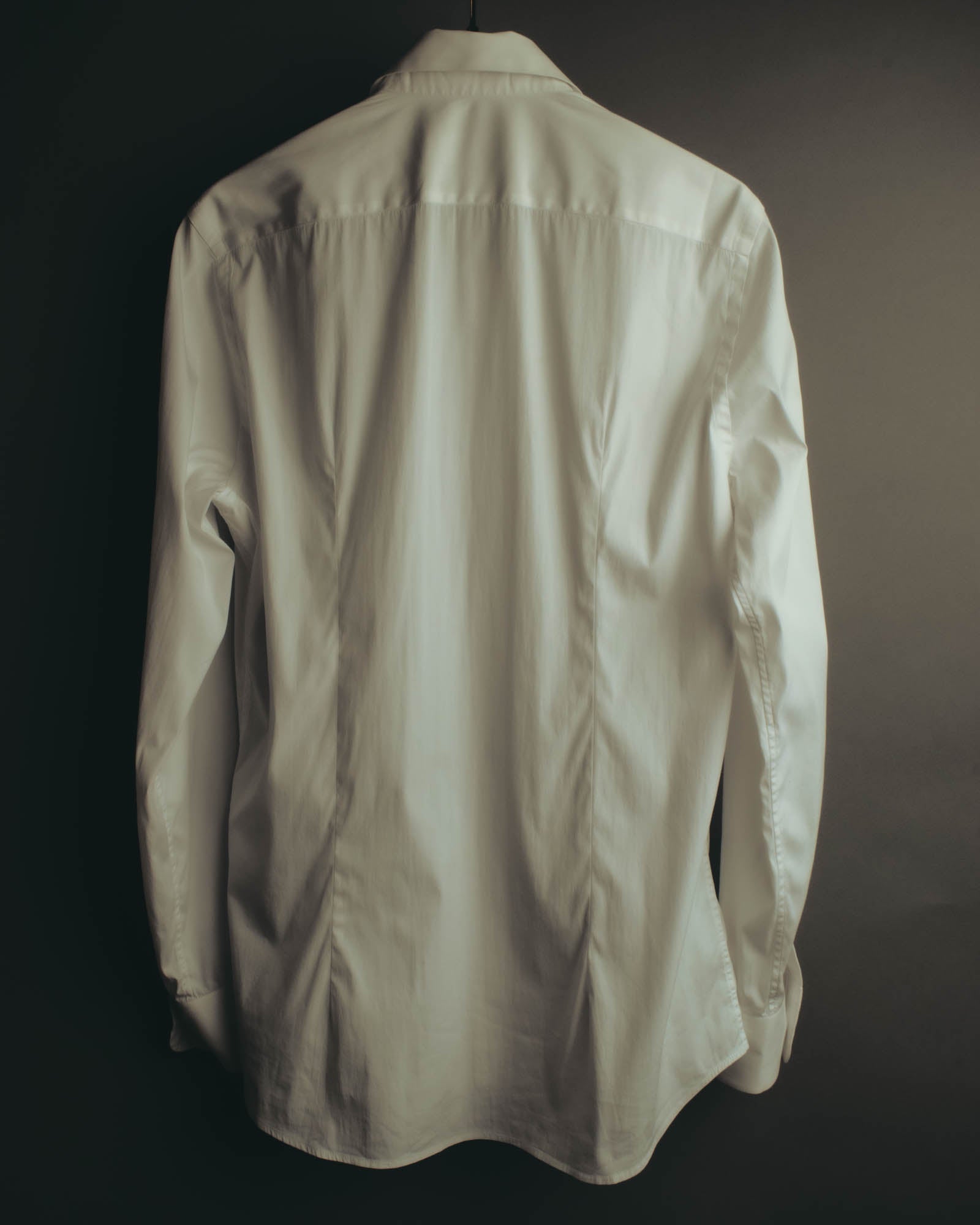 -SPECIAL- "PRADA" 10's-20's Stretch cotton silk-touch dress shirt