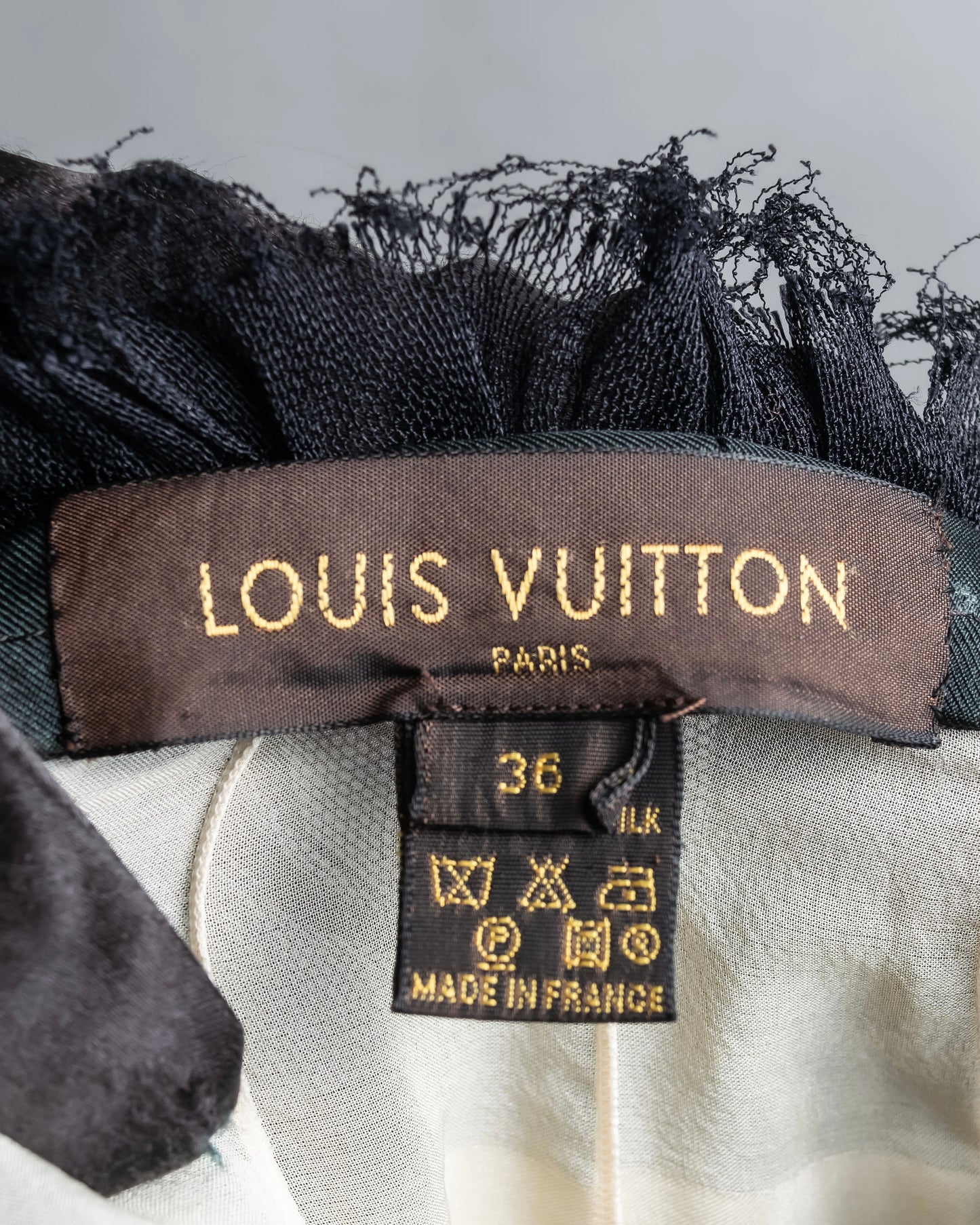 "LOUIS VUITTON" Tulle docking gather mid length skirt