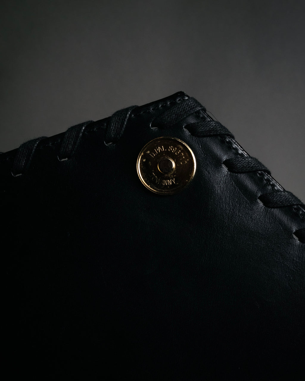 "Yves Saint Laurent" 90’s croc embossed whipstitch trapeze handbag