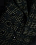 "Christian Dior" Windowpane check tailored jacket