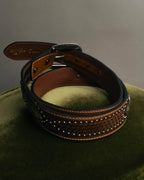 "ARIAT" 00's-10's Studded tooled leather western belt