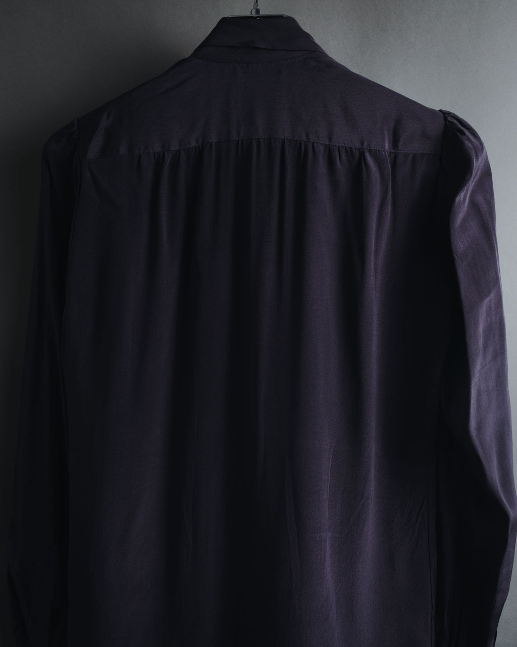 "Yves Saint Laurent" Late 80s silk bow tie blouse