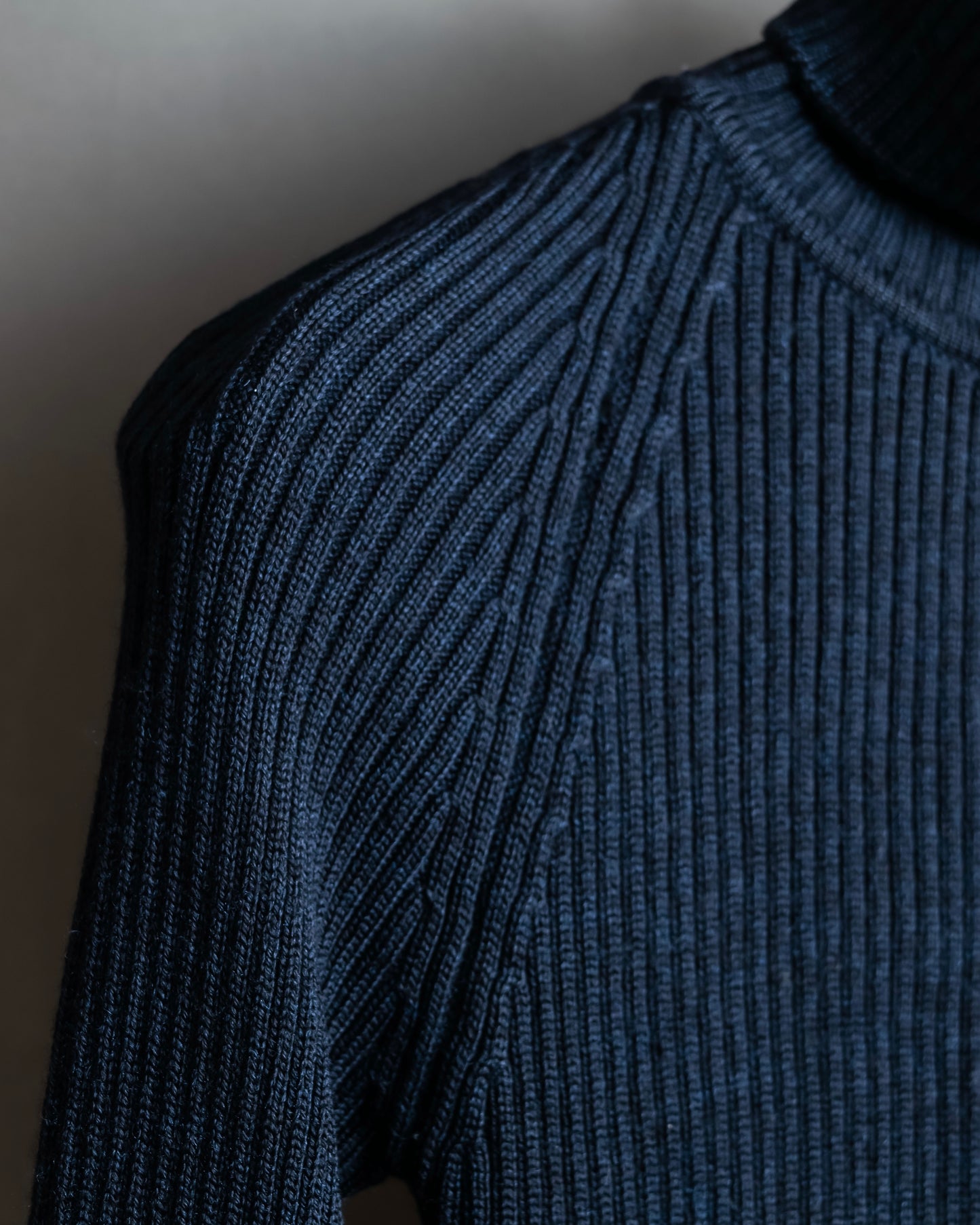 "GUCCI" Ribbed turtleneck fleece wool knit