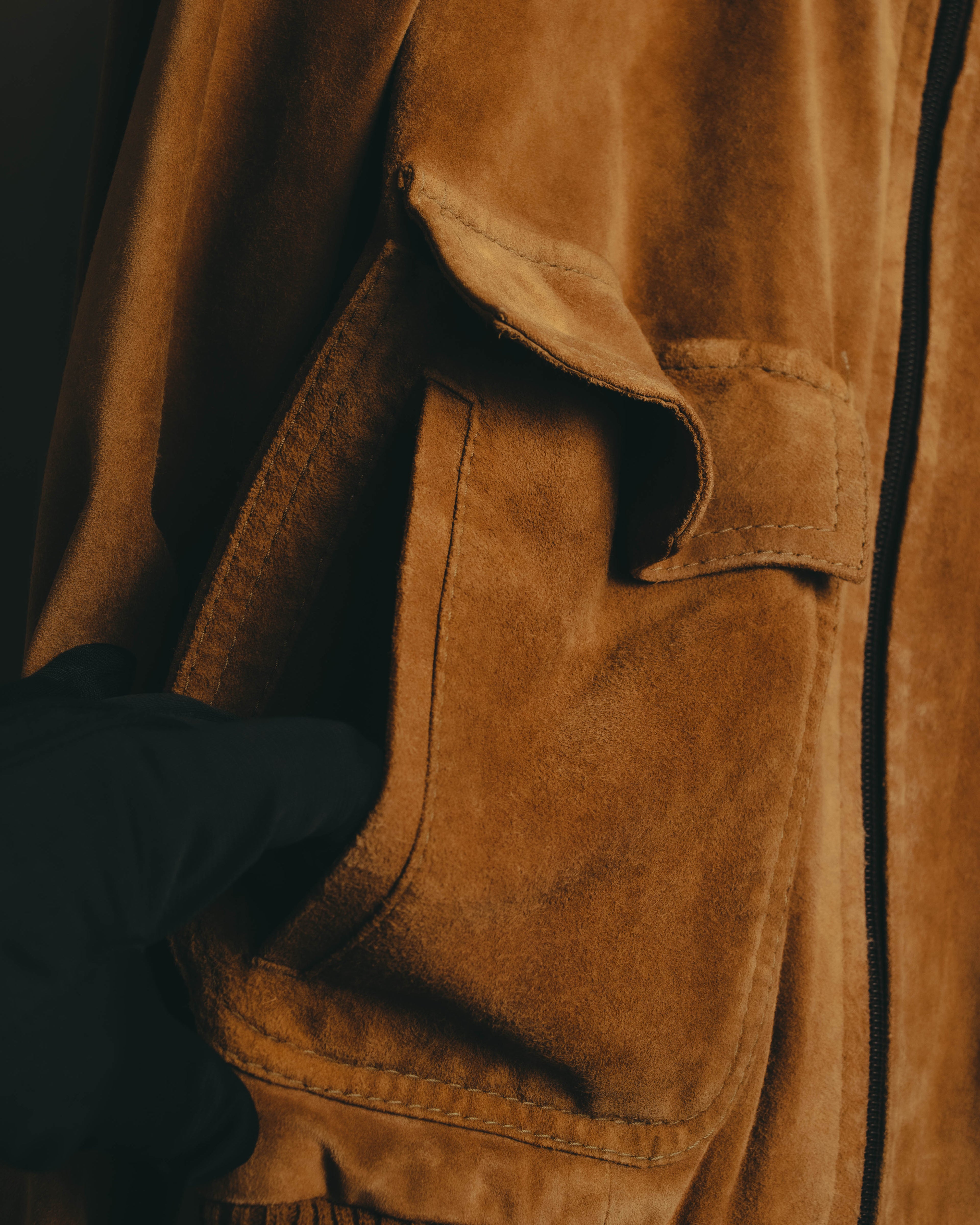 -SPECIAL- “GUCCI” 70’s-80’s Bovine suede bomber jacket
