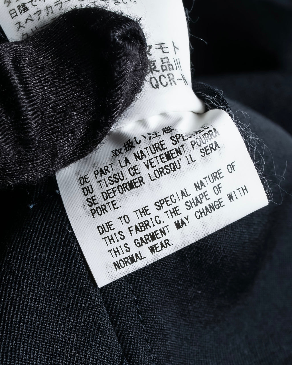 "YOHJI YAMAMOTO +NOIR" 21SS Drape panel design oversized shirt jacket