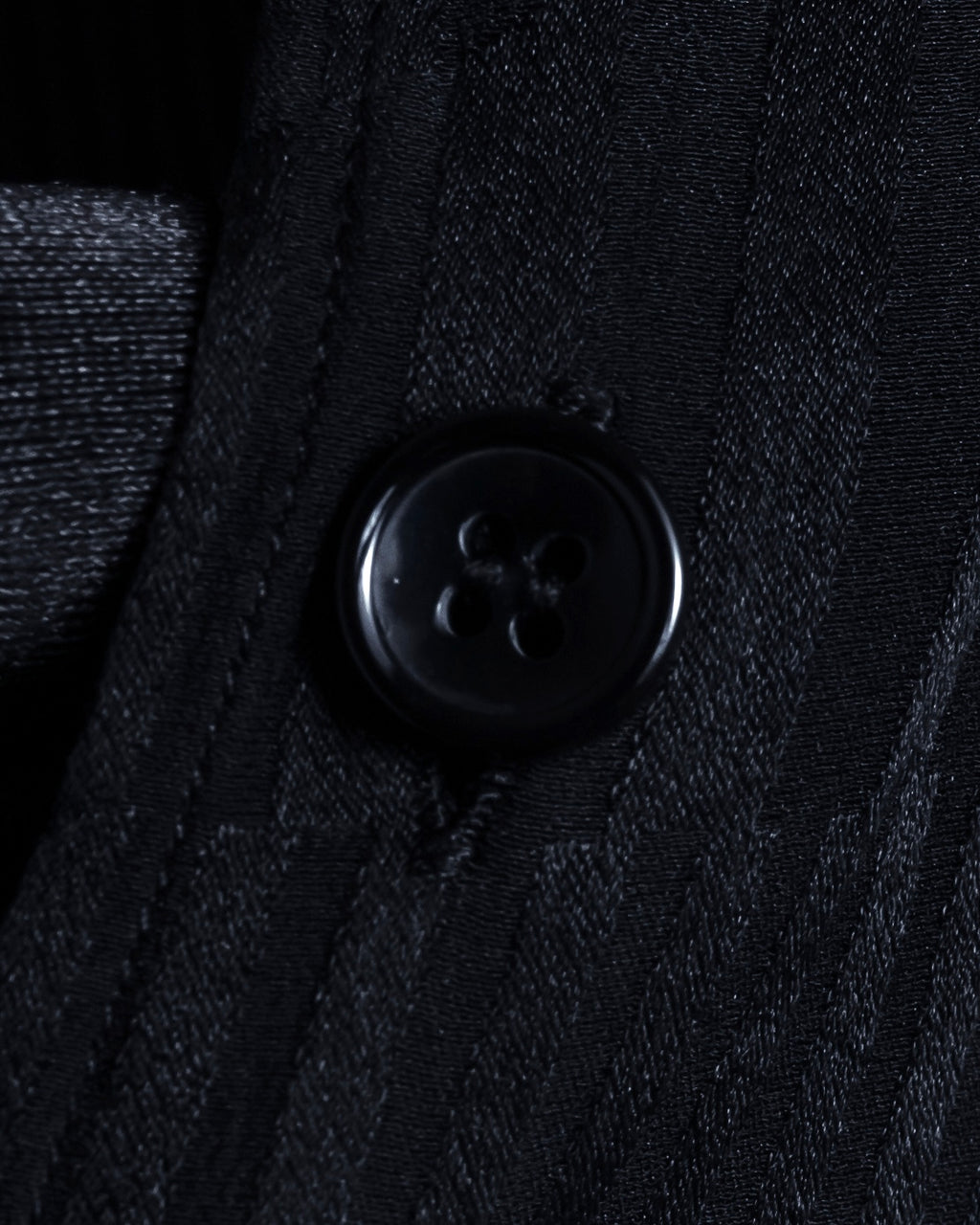 "Saint Laurent Paris" Jacquard pattern silk black shirt