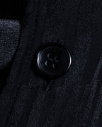 "Saint Laurent Paris" Jacquard pattern silk black shirt