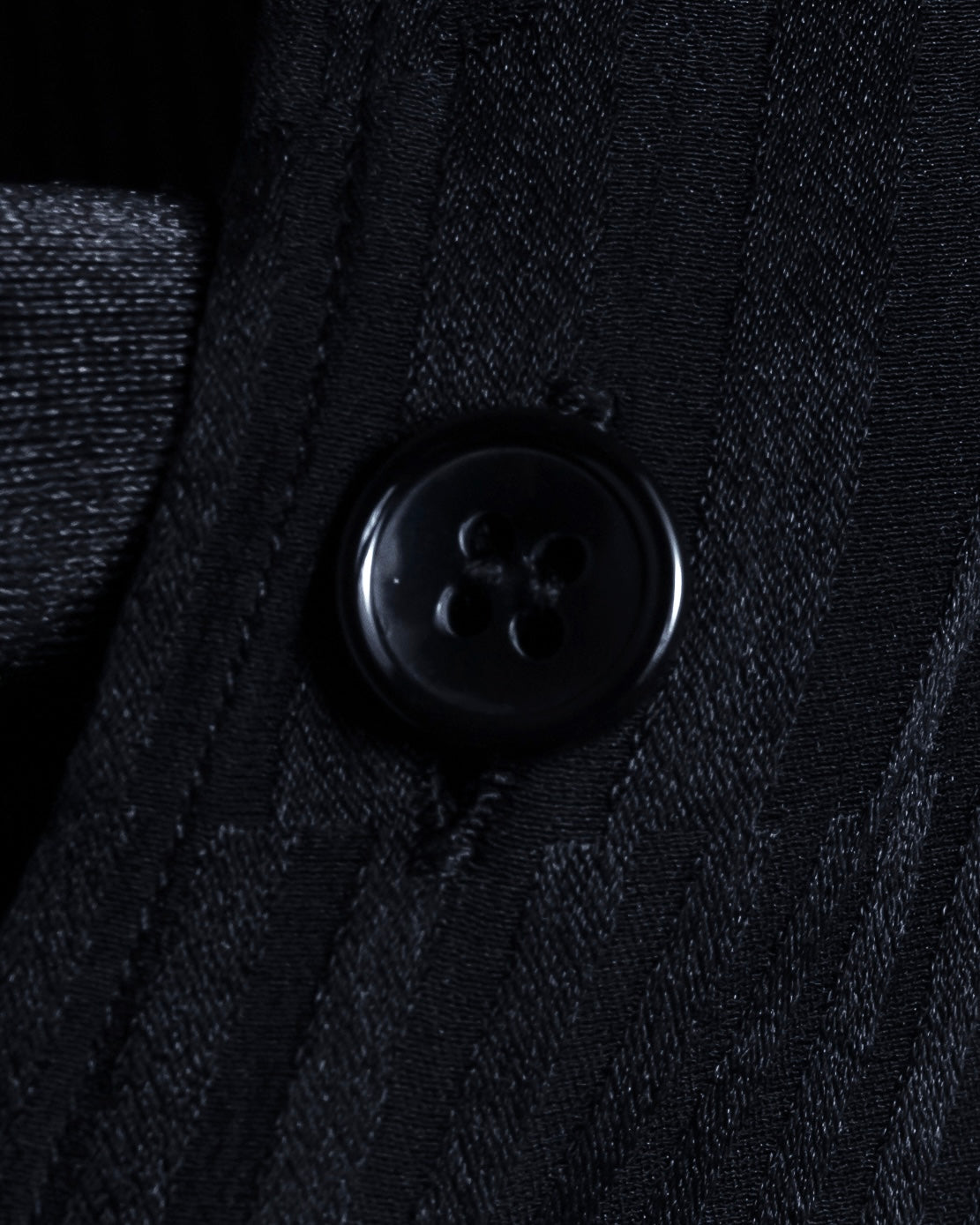 "Saint Laurent Paris" Jacquard pattern silk black shirt