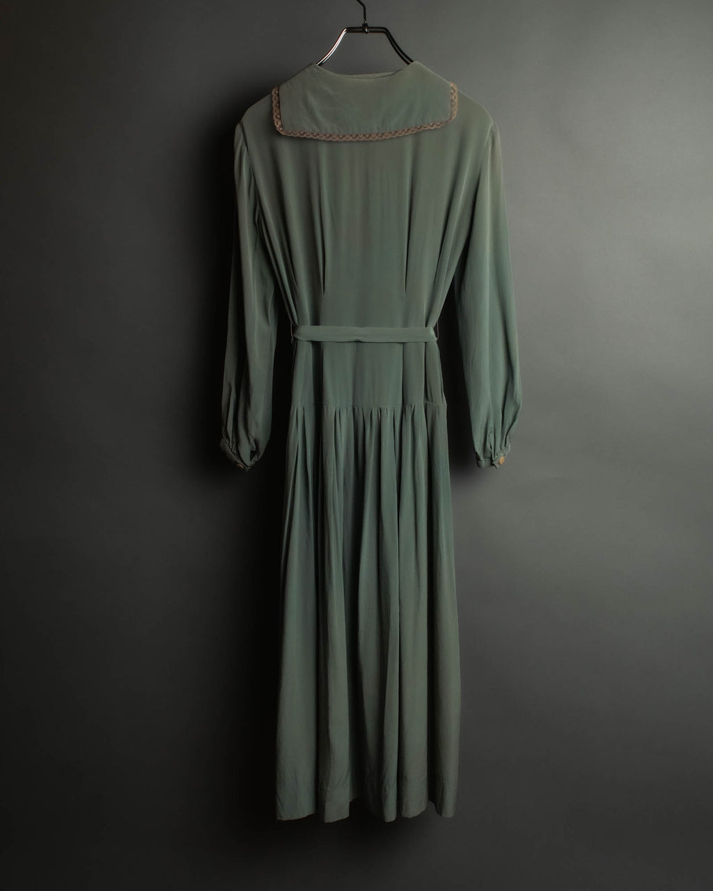 "COMME des GARÇONS" 70's-80's Vintage lace-trimmed sailor collar long dress