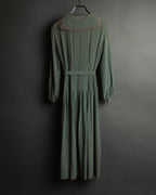 "COMME des GARÇONS" 70's-80's Vintage lace-trimmed sailor collar long dress