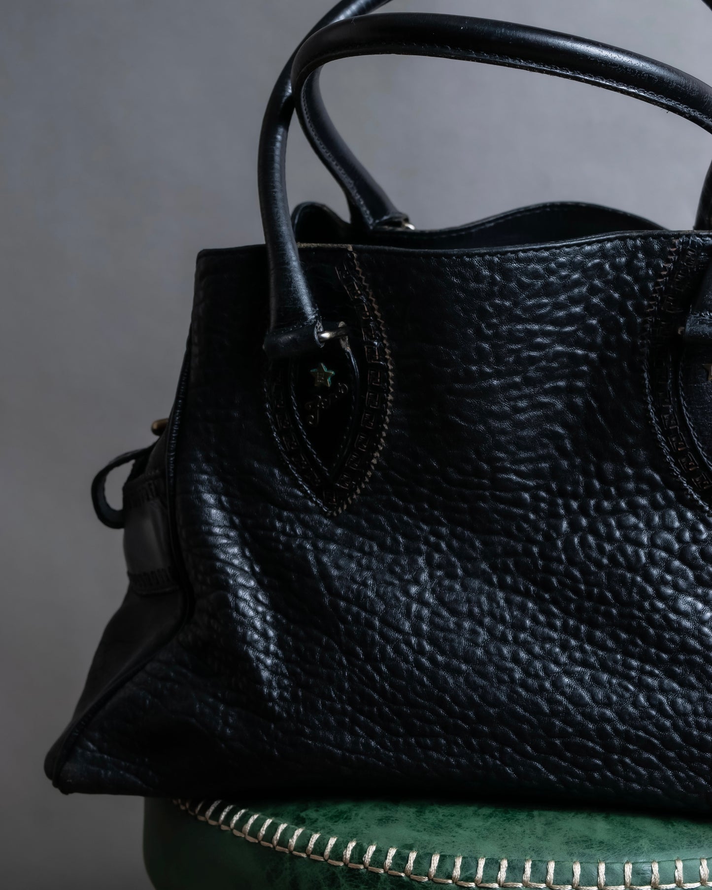 "FENDI" Ethnico grained leather hand bag