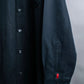 "SIGNUM" Vertical line relaxed fit black shirt