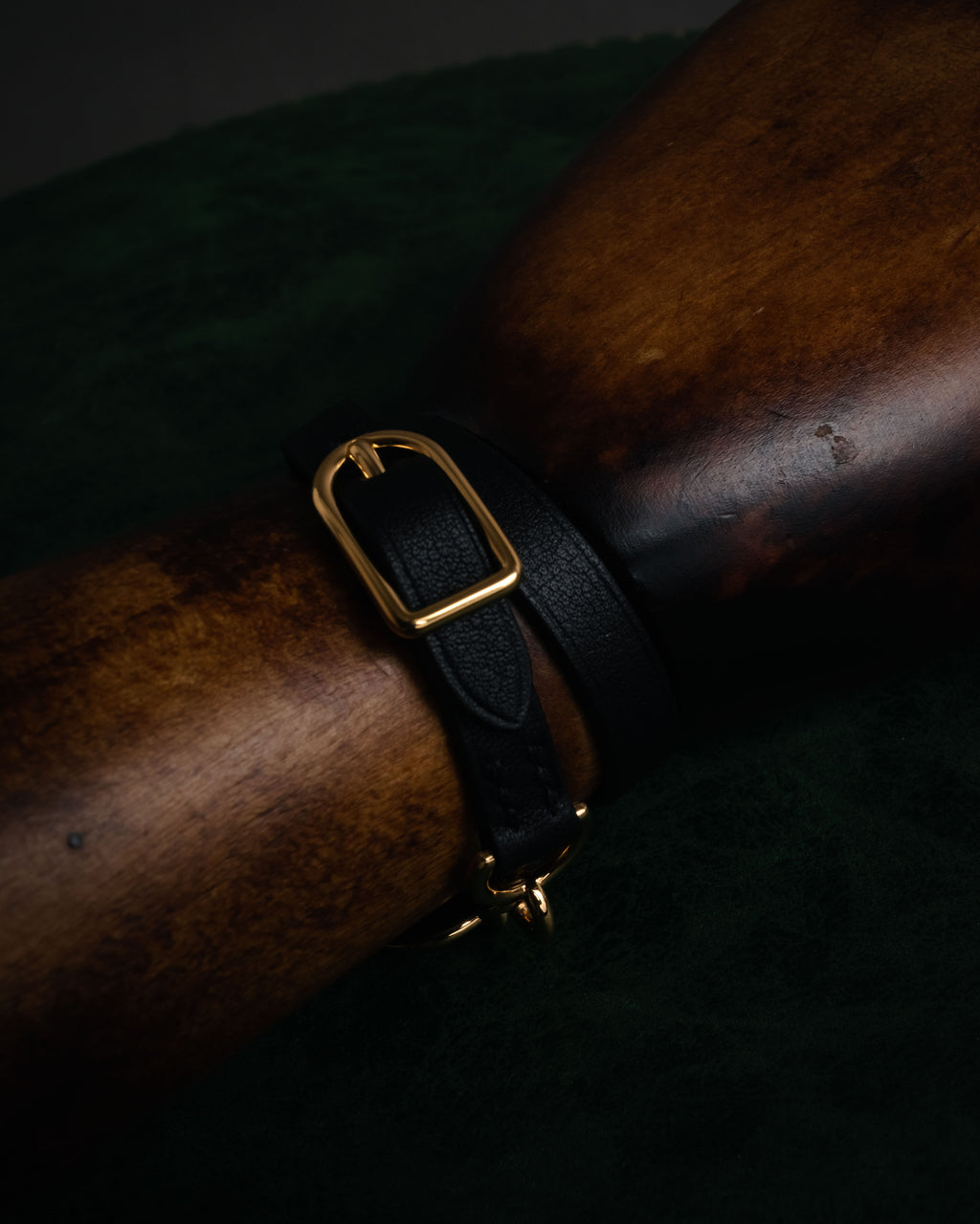 “HERMES“ 90’s Stirrup motif double tour bracelet