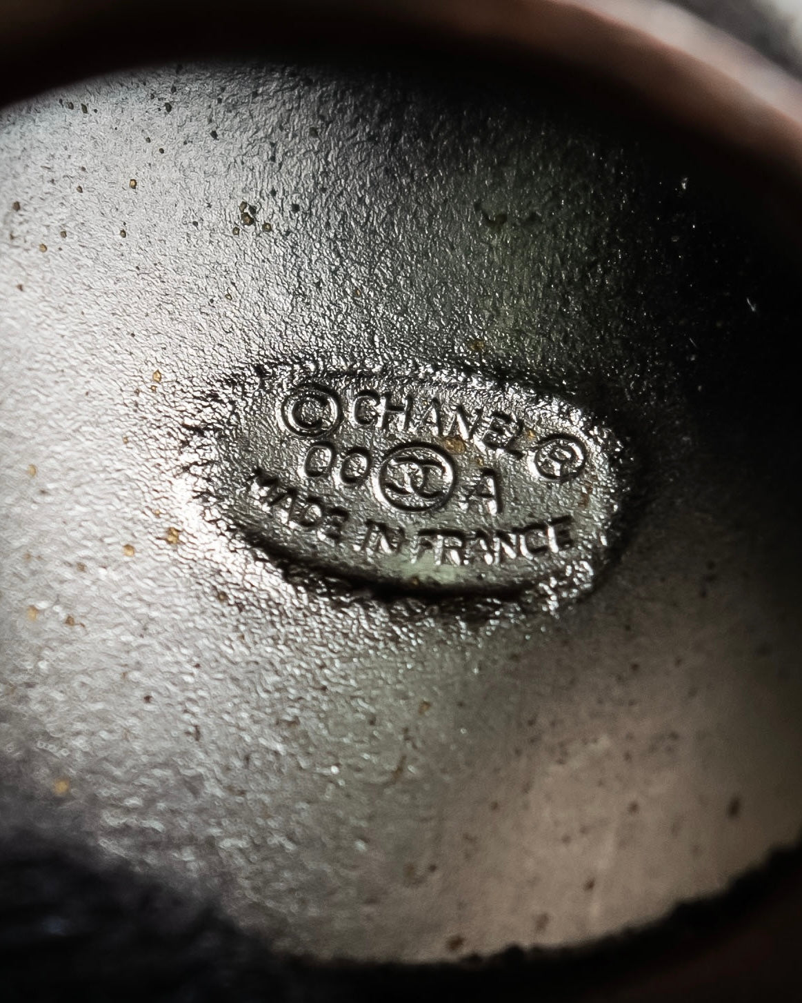 "CHANEL" 00s' rhinestone design ring