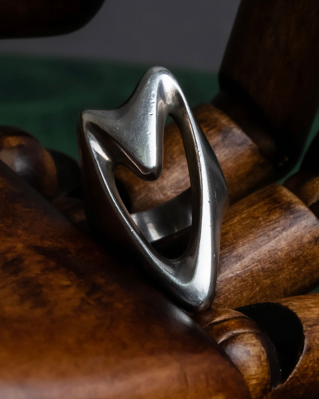 "GEORG JENSEN" Silver 925 Koppel heart ring