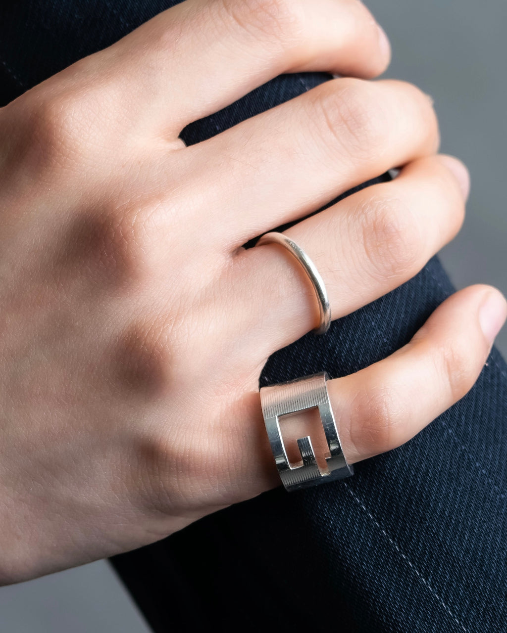 “GUCCI” G logo silver 925 ring
