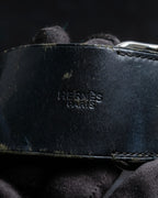 "HERMES" D ring buckle design leather bracelet