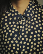 -SPECIAL- "Saint Laurent" 2019-2020 Polka dot silk long sleeve shirt