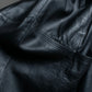 "PIERRE BALMAIN" Oversized double-breasted lamb leather tailored jacket