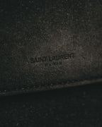 -SPECIAL- "Saint Laurent" 2013-2017 Betty suede and leather geometric flap chain shoulder bag