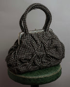 "JUNYA WATANABE COMME des GARCONS" Mixed tweed gathered detail clasp bag