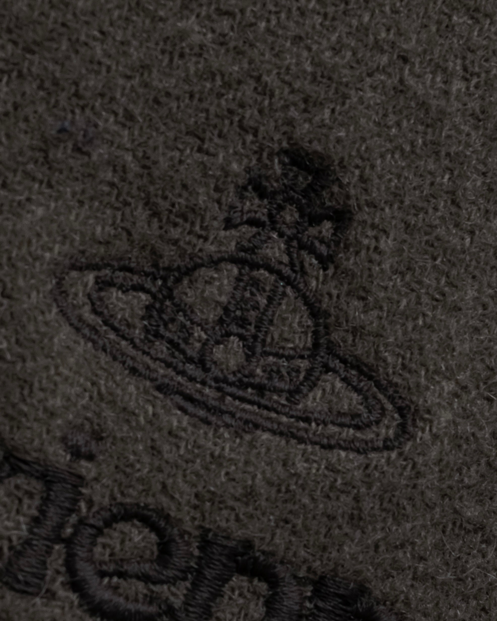 "Vivienne Westwood" Logo engraved wool long muffler